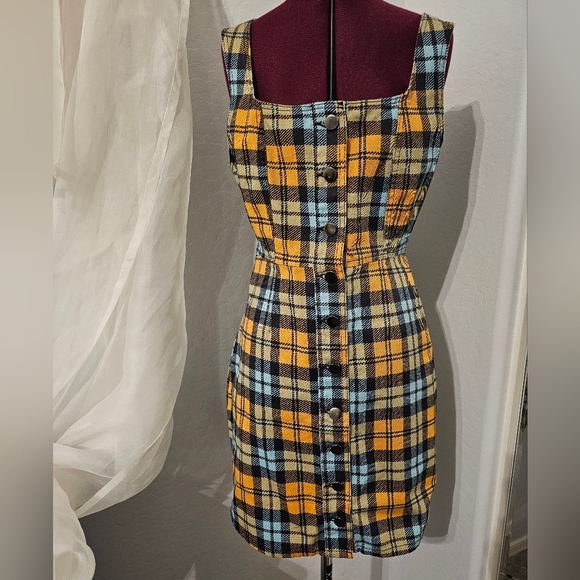 Urban Outfitters Button-Down Plaid Dress, Sz 4 - Picture 4 of 6